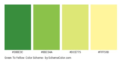 Green To Yellow Color Scheme » Green » SchemeColor.com