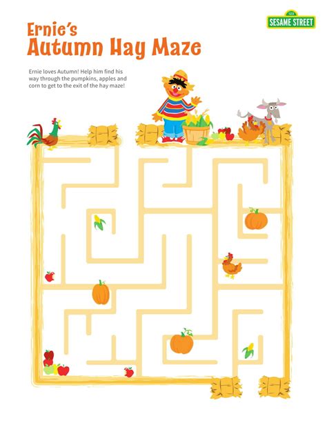 Autumn Hay Maze | Kids Coloring Pages | PBS KIDS for Parents