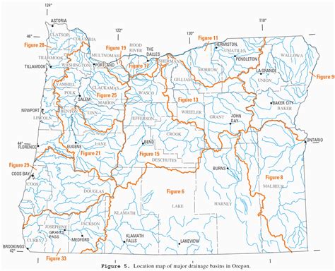 Map Of oregon Rivers and Lakes – secretmuseum