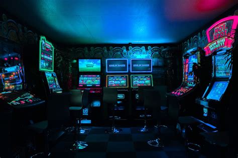 HD wallpaper: gaming room with arcade machines, video arcade shop ...