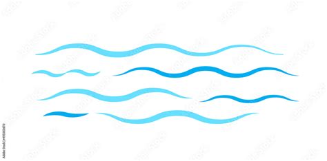 Line water waves icon. Wavy lines water. Vector illustration Stock Vector | Adobe Stock