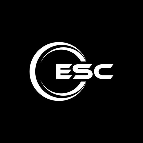 ESC letter logo design in illustration. Vector logo, calligraphy ...