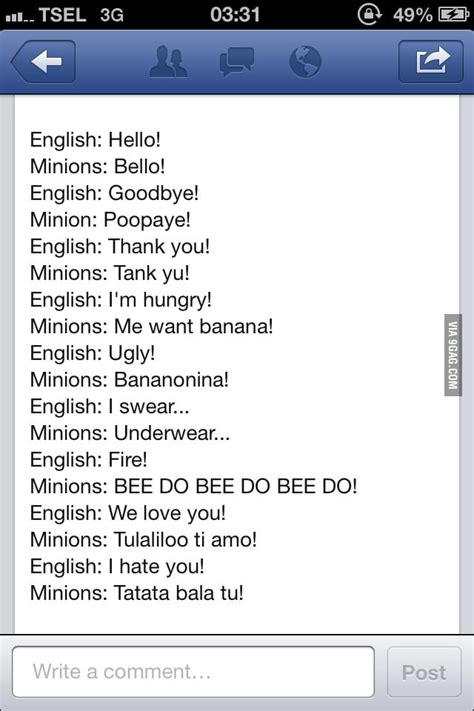 Speak Minions! - 9GAG