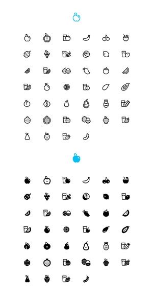 Vector Fruit Icons - Free Vector - Download Sketch Resource