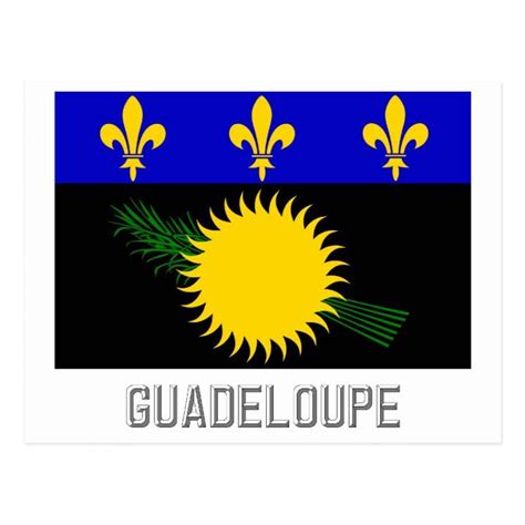 Guadeloupe flag with name postcard | Zazzle | Flags with names, Flag ...