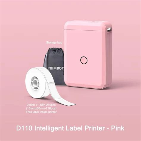 NIIMBOT D110 Label Maker Machine With Tape Portable Bluetooth Label ...