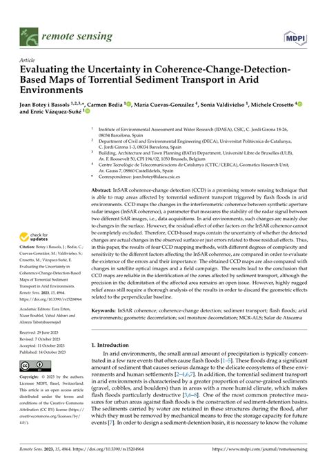 (PDF) Evaluating the Uncertainty in Coherence-Change-Detection-Based ...