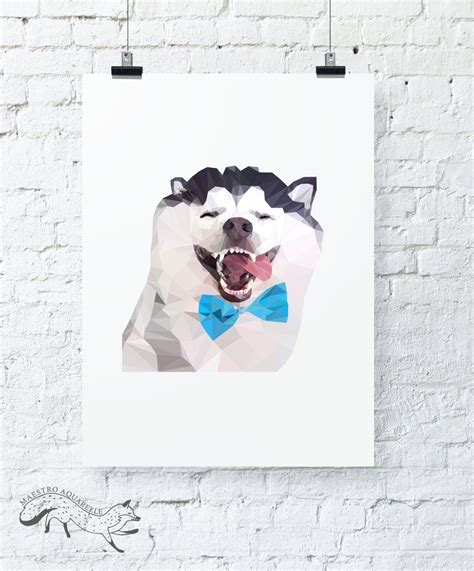 Dog Low Poly Art, Digital File, Geometric Dog Art, Low Poly Dog Print, Downloadable Print Art ...