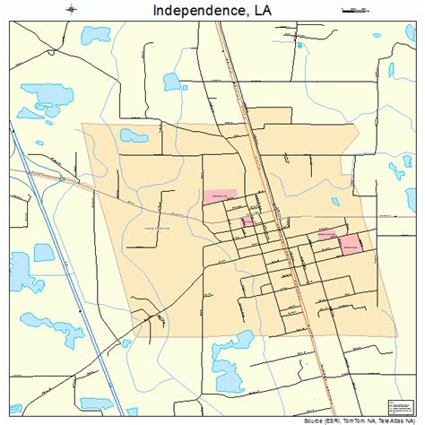 Independence Louisiana Street Map 2237025