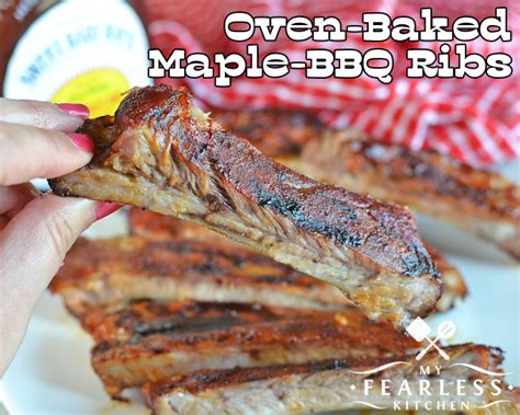 Oven-Baked Maple-BBQ Ribs - My Fearless Kitchen