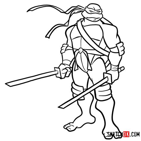 How to draw Leonardo with Ninjatos | TMNT - Step by step drawing tutorials | Ninja turtle ...