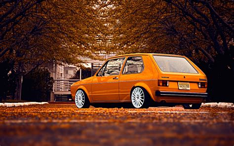 Wallpaper : Volkswagen, old car, Stance, Golf 1, land vehicle ...