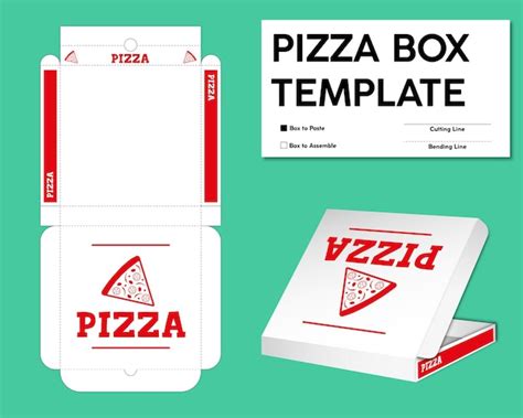 Premium Vector | Pizza box template