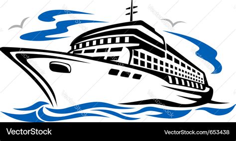 Ship silhouette Royalty Free Vector Image - VectorStock