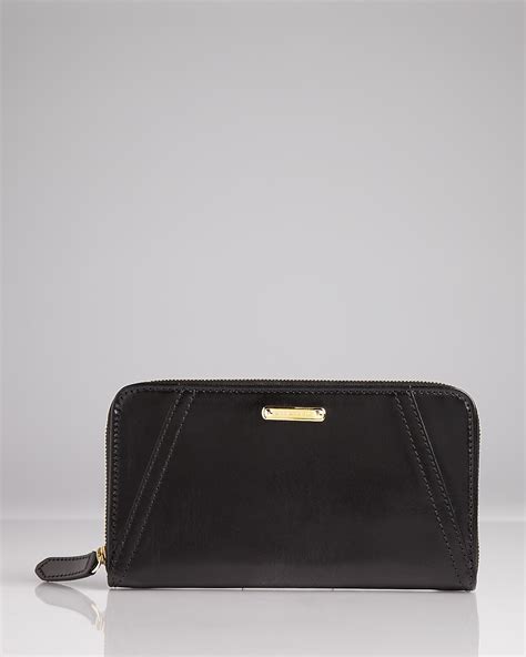 Burberry Wallet - Bridle House Check Zip Around | Bloomingdale's