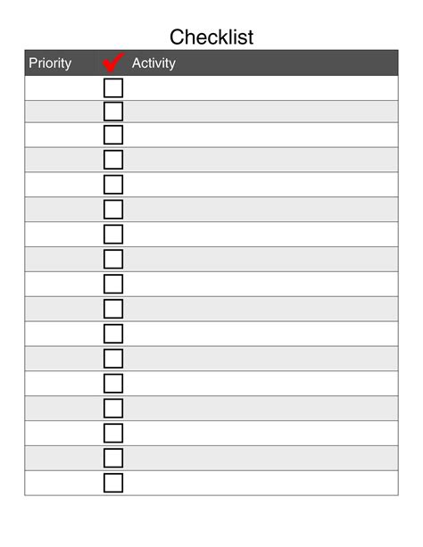 47 Printable To Do List & Checklist Templates (excel, Word, Pdf) 973