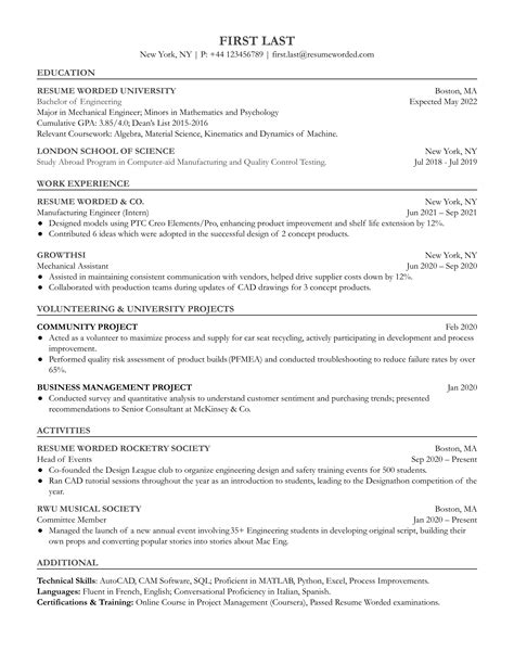 Manufacturing Production Manager CV Example for 2023 | Resume Worded