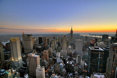 New York City Skyline Sunset Wallpaper, Background - a photo on Flickriver
