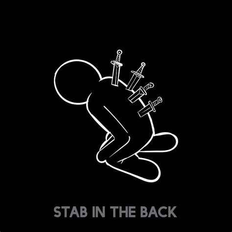 Stabbed in the back idiom vector