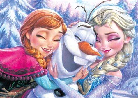 Anna, Elsa and Olaf - Frozen Photo (39434502) - Fanpop