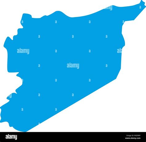 Map of Syria - outline. Silhouette of Syria map vector illustration Stock Vector Image & Art - Alamy