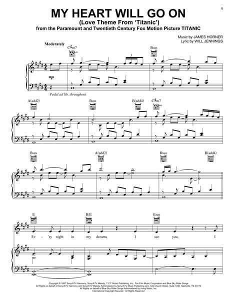 Celine Dion My Heart Will Go On Piano Sheet Music - STELLIANA NISTOR