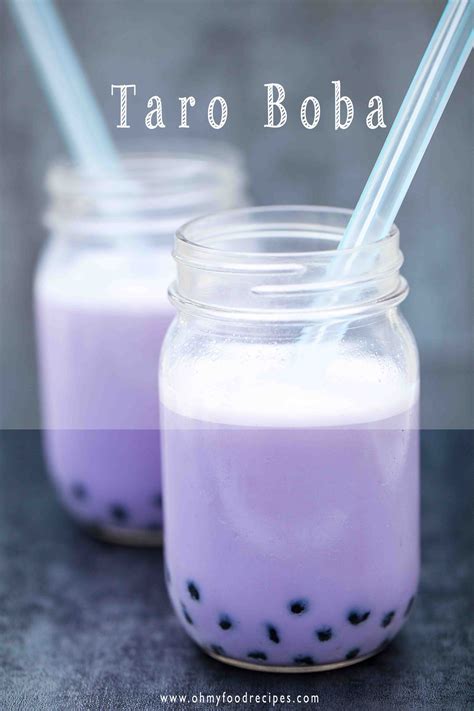 Taro Boba Drink – Ohmyfoodrecipes | Milk tea recipes, Boba tea recipe, Bubble tea recipe