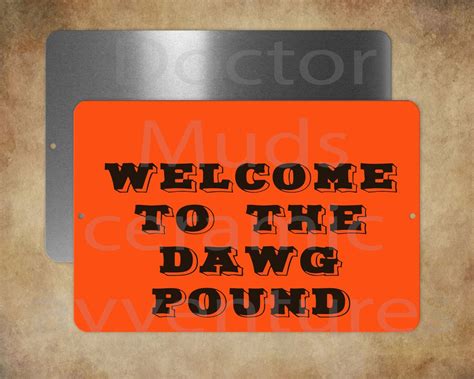 Cleveland Football welcome to the Dawg Pound Fans 8 X 12 Sign - Etsy