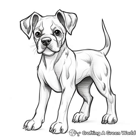 Boxer Dogs Coloring Pages - Free & Printable!