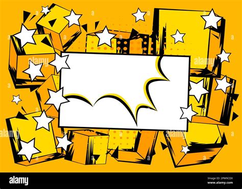 Blank comic book speech bubble background with cube shapes Stock Vector Image & Art - Alamy