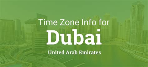 Time Zones in Dubai, United Arab Emirates