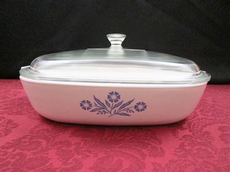 Vintage CorningWare Cornflower Blue 10 Inch Baking Dish with Glass Lid ...