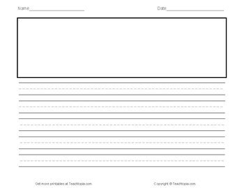 Lined Primary Writing Paper Landscape with Picture | TpT