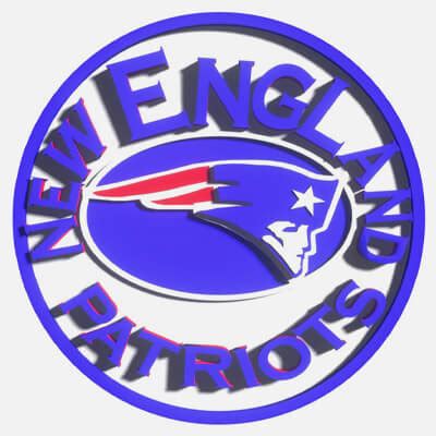 New England Patriots Circle Logo - 3D Model by RogerDS