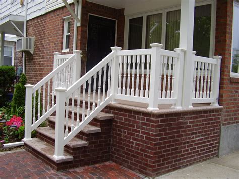 36" PVC Spindle Railings For Front Steps | Railings for steps, Stairs ...