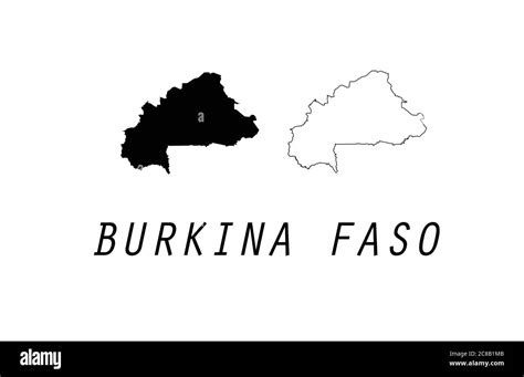 Burkina Faso map outline vector illustration Stock Vector Image & Art - Alamy