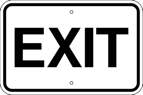 Exit Signs Free Printable - Printable World Holiday