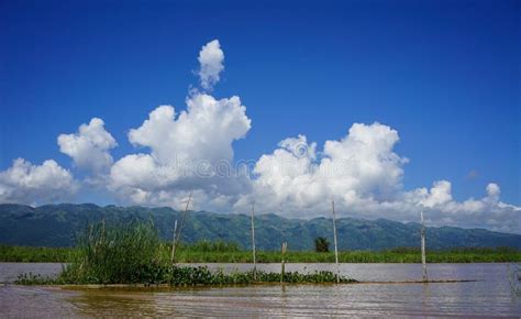 Landscape of Inle Lake in Shan, Myanmar Stock Photo - Image of myanmar ...