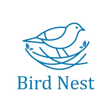 Premium Vector | Bird nest outline vector logo