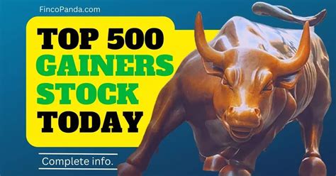 Top Gainers Today: List Of Top 500 Gainers Stock » Finco Panda