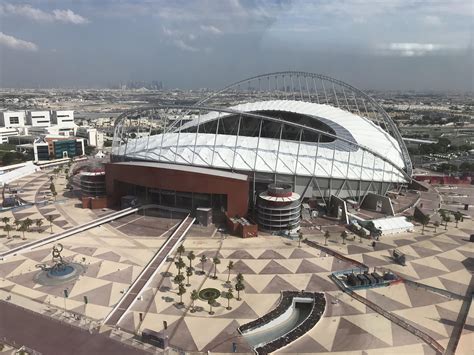 Khalifa International Stadium from the 19th floor of the Doha Torch : r ...