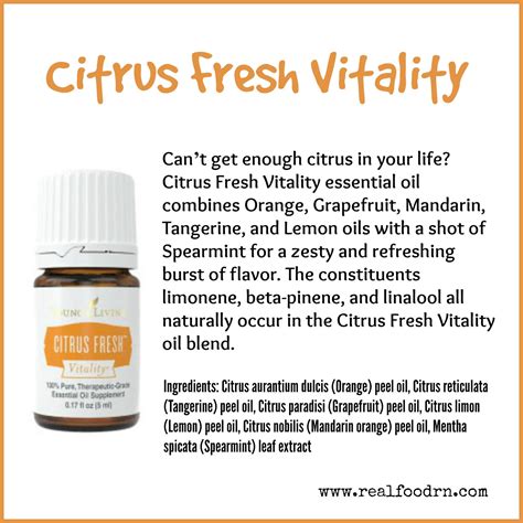 Citrus Fresh Vitality Essential Oil - Real Food RN