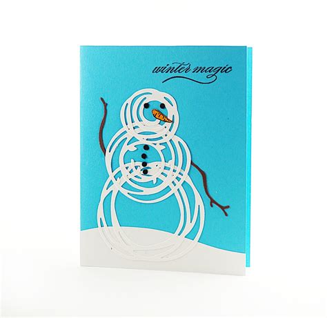 Snowman Christmas Card Handmade Christmas Cards Boxed Set Hand Crafted ...