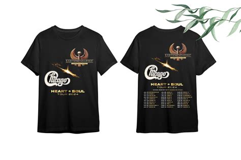 Earth Wind And Fire And Chicago Tour 2024 Shirt, Heart & Soul Tour 2024 Shirt, Earth Wind And ...