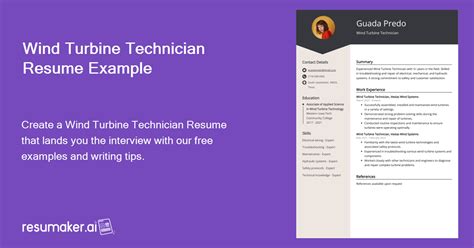 Wind Turbine Technician Resume Examples & Guide