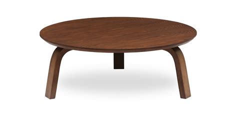 Nes Cocoa Wood Round Coffee Table - Coffee Tables - Bryght | Modern, Mid-Century and ...