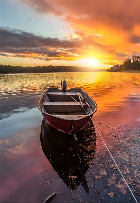 Sunset, Boat. Photo by kennet brandt. Source Flickr.com | Boat, Nature ...