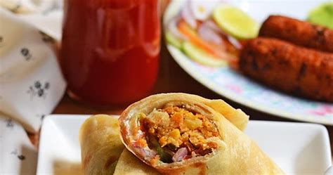 Kebab wrap recipe (Vegetarian kebab wraps) - Raks Kitchen