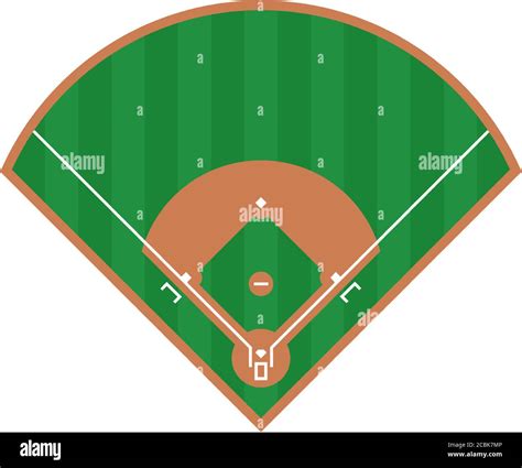 Baseball field icon. Flat illustration of baseball field vector design. Top view Stock Vector ...