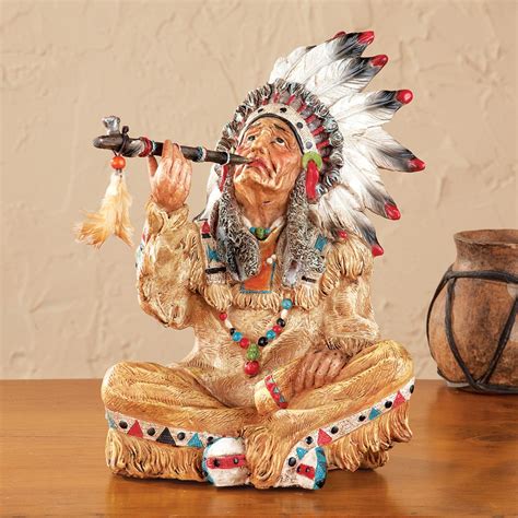 Sitting Native American Indian Statue | Collections Etc.